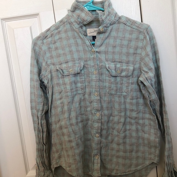 Light blue and gray flannel - Picture 3 of 4